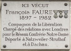 Haus Nr. 167: François Faure, Widerstandskämpfer