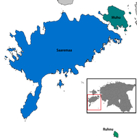 Municipalities in Saare County – Saaremaa, Muhu and Ruhnu parishes