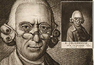 1791 NL, Selbstportrait des Malers und Kupferstecher Rienk Jelgerhuis mit einer Doppelbrille