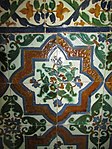 16th-century Sevillan tiles on the lower walls