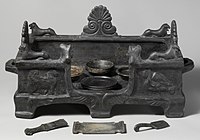 Bucchero model "offering set" for a tomb, probably copying larger metal sets used in life.[15]