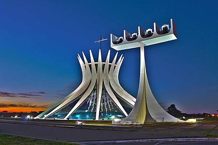 The Cathedral of Brasília by Oscar Niemeyer (1958–1970)