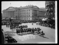 Troop C, 1st Squad, 15th Cavalry from Fort Myer, VA on Pennsylvania Avenue NW by the US Treasury Building