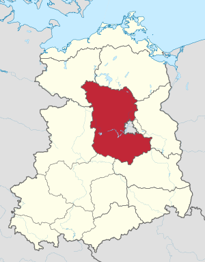 Lage des Bezirks Potsdam in der DDR