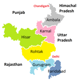 Faridabad Division in Haryana State
