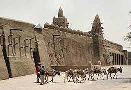 Mud wall and mosque in Timbuktu