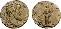Dupondius Fortuna with gubernaculum
