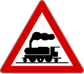 Bild 9: Bahnübergang (Passaggio a livello): Unbeschrankter Bahnübergang (Passaggio a livello senza barriere)
