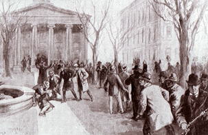Sketch of the assassination in 'Harper's Weekly, 1900