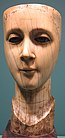 Virgin Mary ivory head with inlaid glass eyes (18-19th century), Philippines