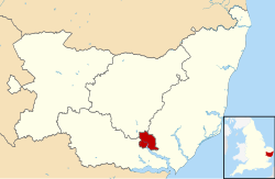 Location within Suffolk