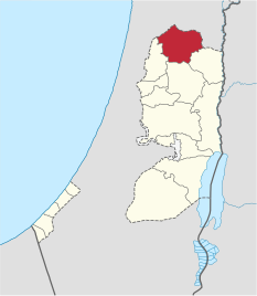Location of Jenin Governorate