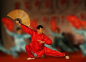 Chinese folding fans used in the performance of Kung Fu