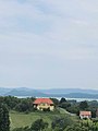 Panorama from the Kishegy of the Lake Balaton and the Tihany Peninsula