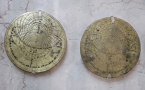 Two astrolabes of copper, 14th-18th century