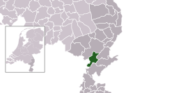 Highlighted position of Maasgouw in a municipal map of Limburg