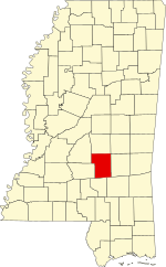 Map of Mississippi highlighting Smith County