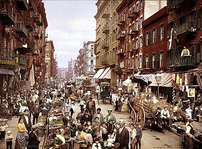 Mulberry Street at New York City, by Detroit Publishing Company