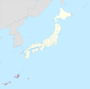 Lage der Präfektur Okinawa in Japan