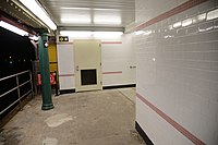 Passageway to BMT platforms as seen from end of loop platform
