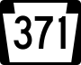 Pennsylvania Route 371 marker