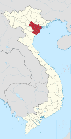 Location of the Red River Delta region in Vietnam