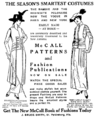 'Redingote polonaise' (left) from a McCall advertisement, 1914