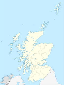 Map of Scotland with the locations of the ancient universities highlighted