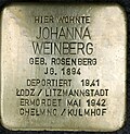 Stolperstein für Johanna Weinberg (Aachener Straße 399)