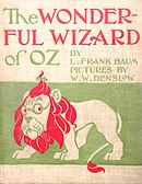 The front cover of the first Wizard of Oz book