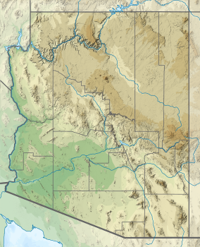 Map showing the location of Canyon de Chelly National Monument