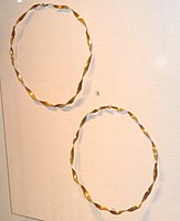 Bronze Age gold ribbon torcs, from near Ballyrashane, County Londonderry