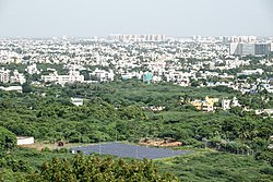 View of Manapakkam and Nandambakkam from St. Thomas Mount