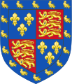 Coat of Arms of Jasper Tudor, Duke of Bedford, and Earl of Pembroke, brother of Edmund Tudor