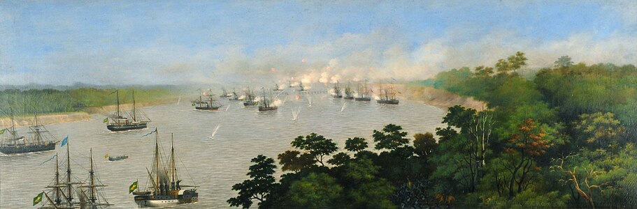Attack of the Brazilian ships on Curupayty (detail)