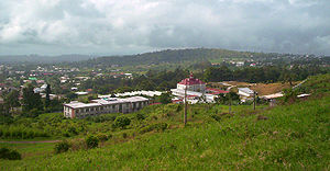 Buea (Silicon Mountain harbor) from the foot of Mount Cameroon