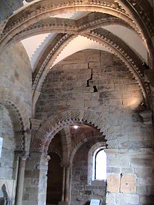 Ribbed vault at Newcastle Castle, England.