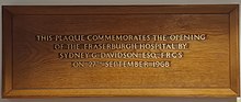 Commemorative plaque marking the opening of Fraserburgh Hospital
