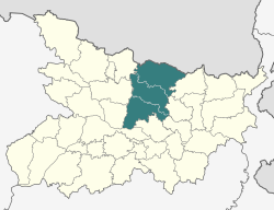 Location of Darbhanga division in Bihar
