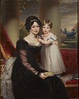 Duchess of Kent and Victoria (1824/5) after the 1821 painting by William Beechey