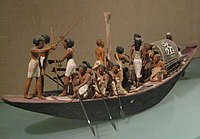 Egyptian model boat, 12th dynasty, Amenemhet I