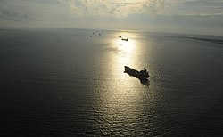 Bolivar Roads and Galveston Bay receiving nautical vessels