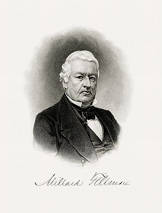 BEP engraved portrait of Fillmore as President.