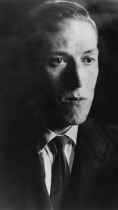 A photo of H. P. Lovecraft, facing right