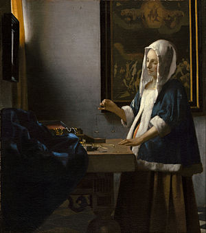 Frau mit Waage (Die Perlenwägerin) (Jan Vermeer)