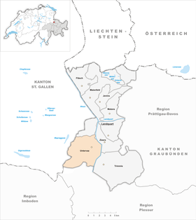 Karte von Untervaz