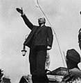 Lenin war einer der führenden Köpfe der Oktoberrevolution 1917 in Russland, Politiker, Autor theoretischer und philosophischer Schriften des Marxismus
