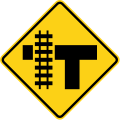 W10-4L T intersection with parallel tracks (left)