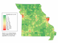 Image 8Missouri population density map (from Missouri)