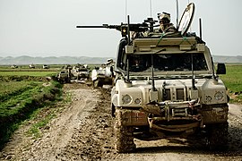 Norwegian soldiers running operations in an Iveco LMV in Faryab province, Afghanistan. The Iveco LMV is widely used by European militaries.